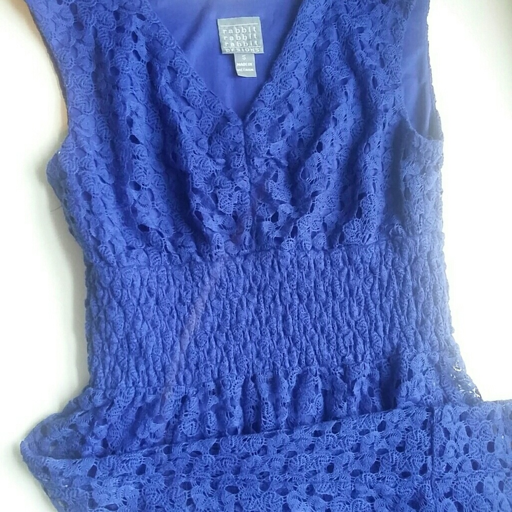 Lace dress Rabbit Rabbit Rabbit vibrant blue - Picture 2 of 4